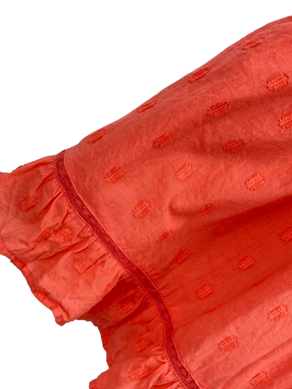AMERICAN EAGLE Coral Tiered Sundress with Ruffled Hem - Picture 7 of 11